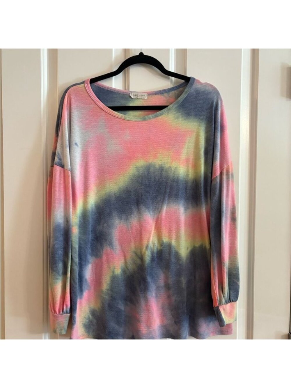 First Love Multicolor Tie-Dye Long Sleeve Top